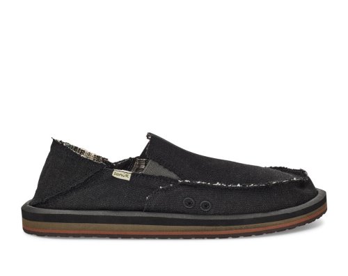 Chaussures Sanuk Vagabond Soft Top Hemp Collapsible Heel Homme - Noir GSWKNM240